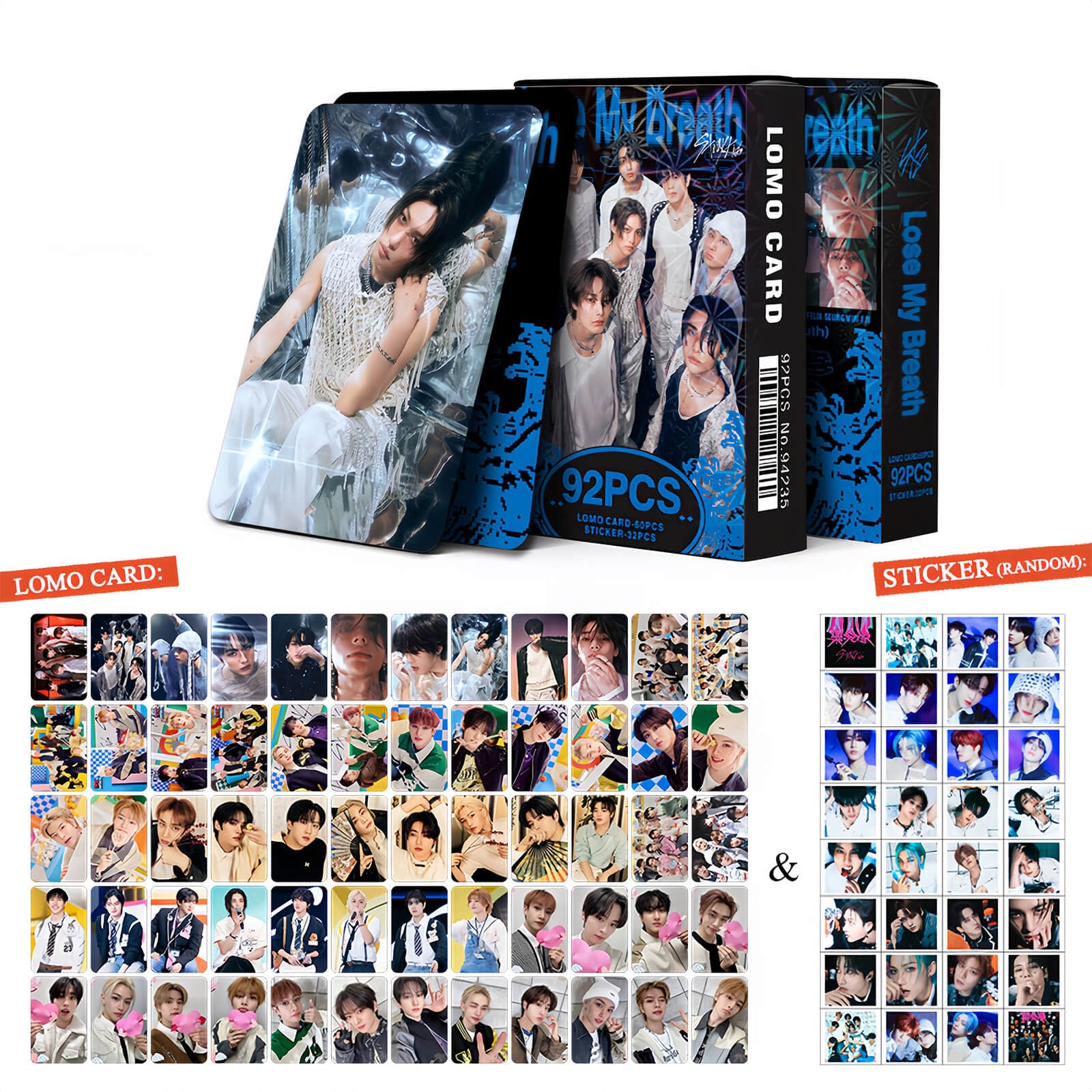 PYAJUU Stray Kids Photocards 92PCS Stray Kids Lose My Breath